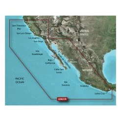 GARMIN Electronic Charts HUS021R California To Mexico BlueChart G3 MicroSD/SD Card
