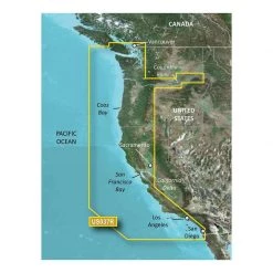 GARMIN Electronic Charts VUS037R Vancouver To San Diego BlueChart G3 Vision MicroSD/SD Card