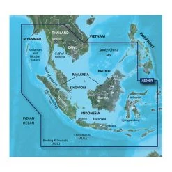 GARMIN Electronic Charts HAE009R Bay Bay Of Bengal To Kupang And Manado BlueChart G3 MicroSD/SD Card