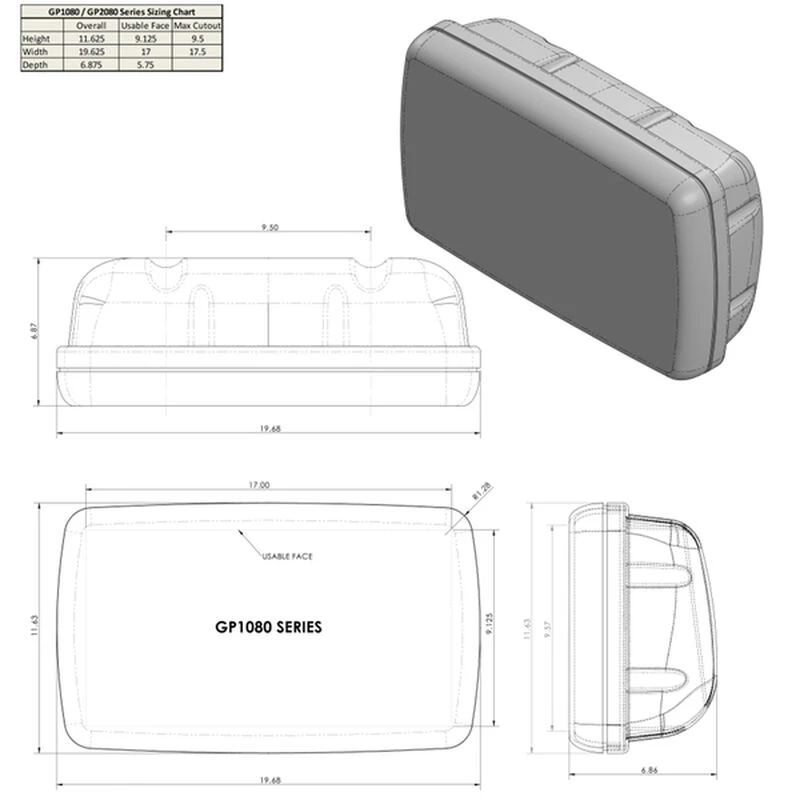 NAVPOD Sailpods SystemPod Uncut 17.125"W X 9.125"H Usable Face 3 NAVPOD Sailpods SystemPod Uncut 17.125"W X 9.125"H Usable Face - Image 3