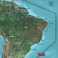 GARMIN Electronic Charts VSA001R South America East Coast BlueChart G3 MicroSD/SD Card