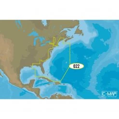 Electronic Charts NA-Y022 USA East Coast And Bahamas C-MAP MAX-N+ Chart C-Card