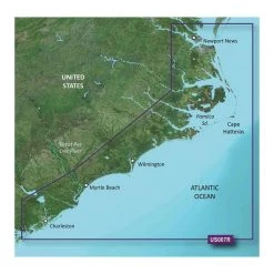 GARMIN Electronic Charts VUS007R Norfolk To Charleston BlueChart G3 Vision MicroSD/SD Card