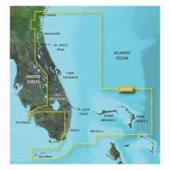 GARMIN Electronic Charts VUS009R Jacksonville To Key West BlueChart G3 Vision MicroSD/SD Card