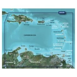 GARMIN Electronic Charts VUS030R Southeast Caribbean BlueChart G3 Vision MicroSD/SD Card
