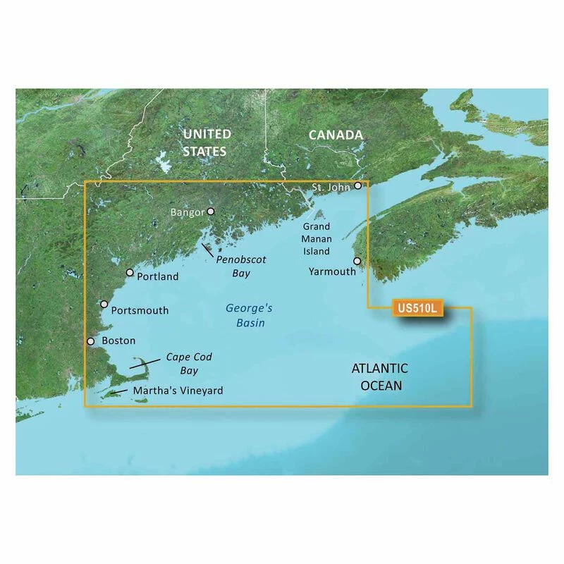 GARMIN Electronic Charts VUS510L St. John To Cape Cod BlueChart G3 Vision MicroSD/SD Card 1 GARMIN Electronic Charts VUS510L St. John To Cape Cod BlueChart G3 Vision MicroSD/SD Card