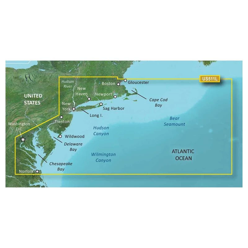 GARMIN Electronic Charts VUS511L Boston To Nofolk BlueChart G3 Vision MicroSD/SD Card 1 GARMIN Electronic Charts VUS511L Boston To Nofolk BlueChart G3 Vision MicroSD/SD Card